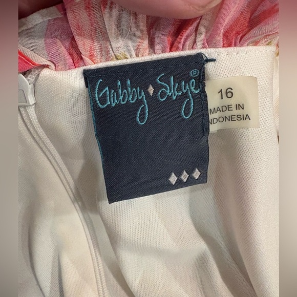 Gabby Skye maxi dress ikat pattern sz 16 - Picture 3 of 4